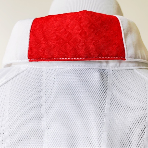 NFL Atlanta Falcons Reebok Polo White Red Mens L - Picture 5 of 8